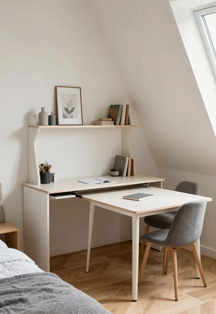 17 A Frame Bedroom Ideas: Cozy Cabin Style Retreats - 13. Create a Multi-Functional Space 1