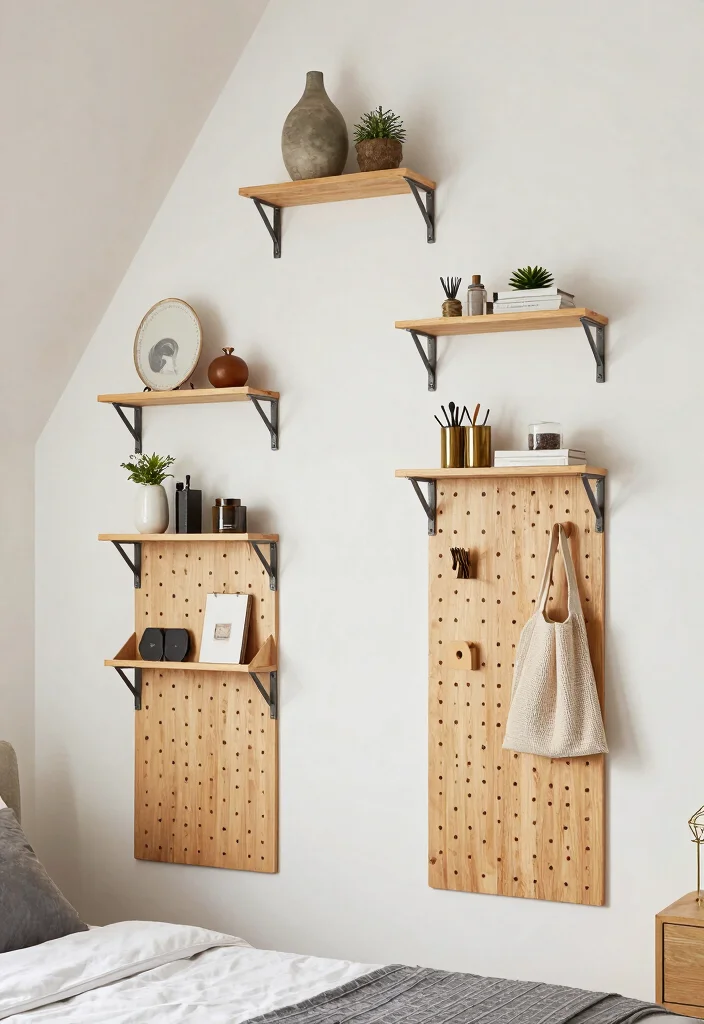 17 A Frame Bedroom Ideas: Cozy Cabin Style Retreats - 14. Utilize Wall Space Wisely 1