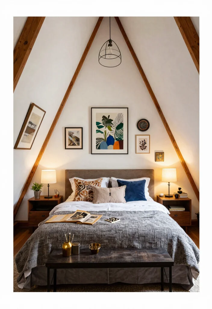 17 A Frame Bedroom Ideas: Cozy Cabin Style Retreats - 17. Reflecting Personal Style 1