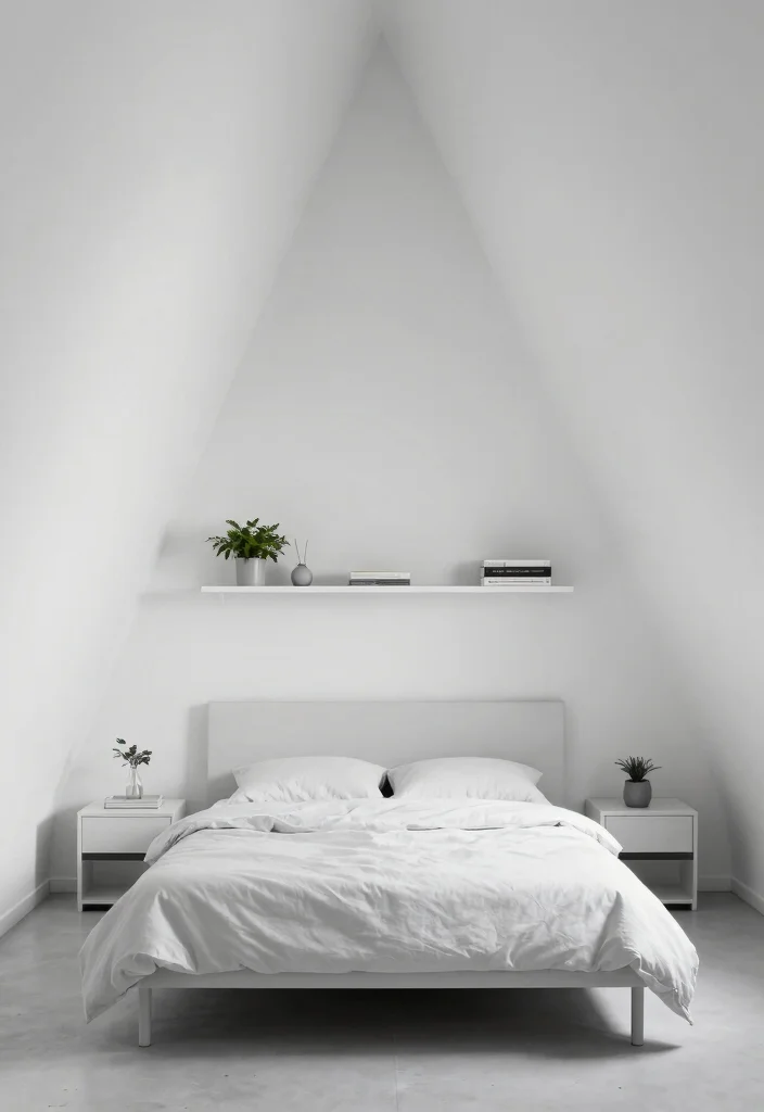 17 A Frame Bedroom Ideas: Cozy Cabin Style Retreats - 5. Minimalist Design Elements 1