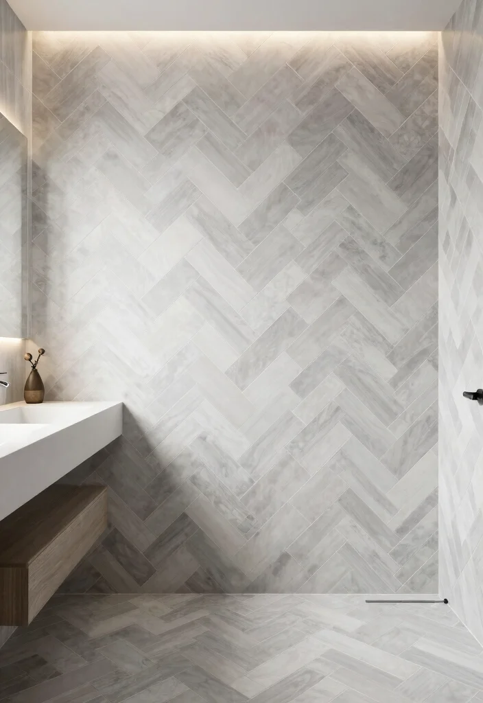 17 Big Bathroom Tile Ideas For Dramatic Impact - 13. Unique Layouts 1