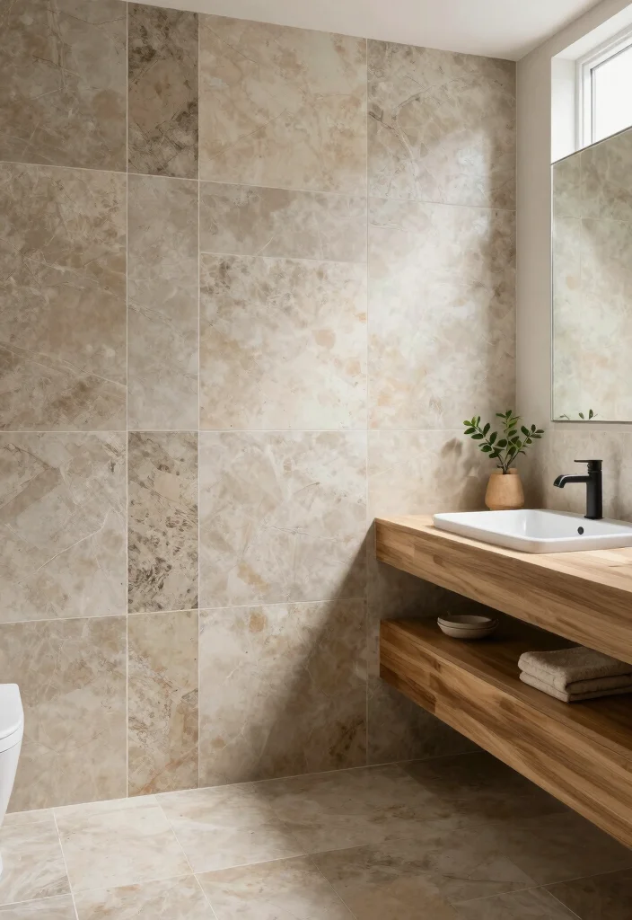 17 Big Bathroom Tile Ideas For Dramatic Impact - 15. Eco-Friendly Tiles 1