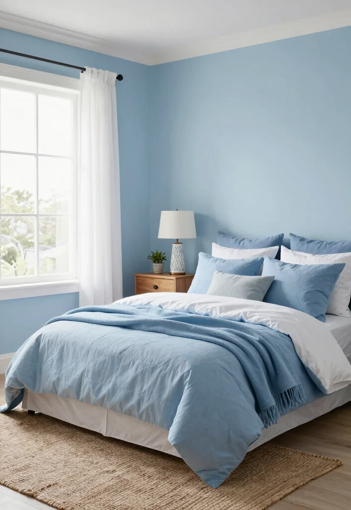 17 Blue Color Drenched Bedroom Ideas Bold Cozy Impact - 4. Layered Blue Tones 1