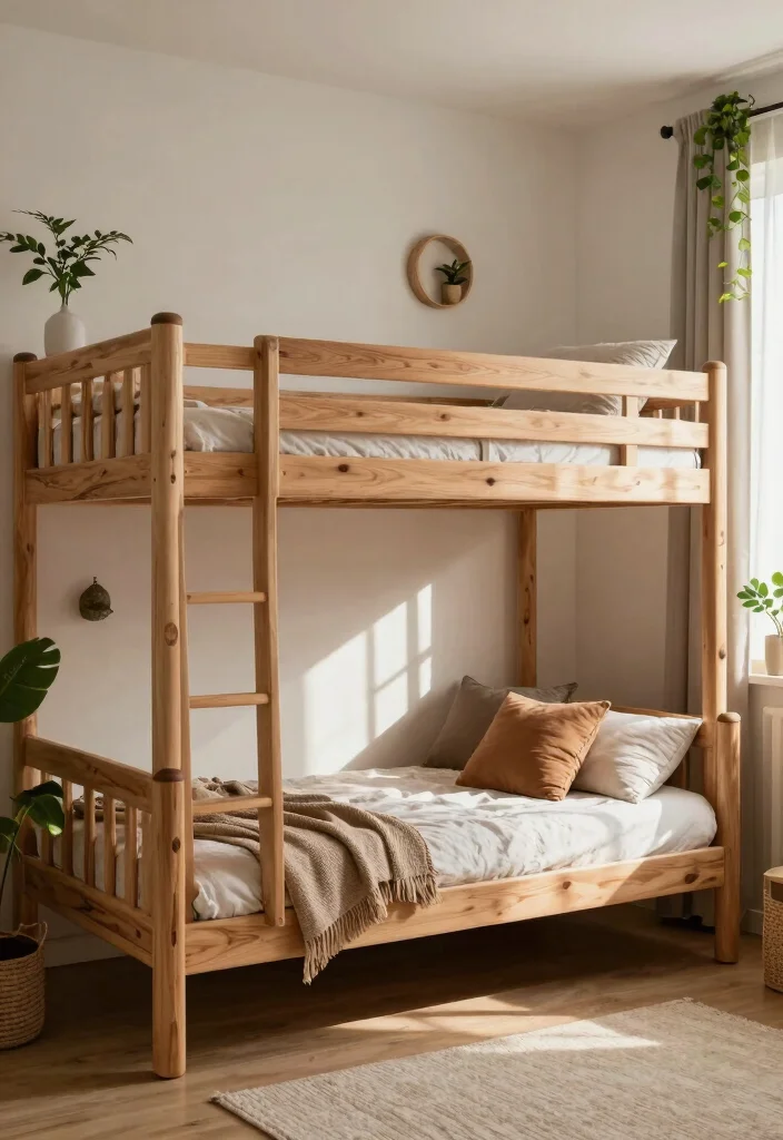 17 Bunk Bed Bedroom Ideas: Smart Compact Layouts - 14. Nature-Inspired Bunk Beds 1