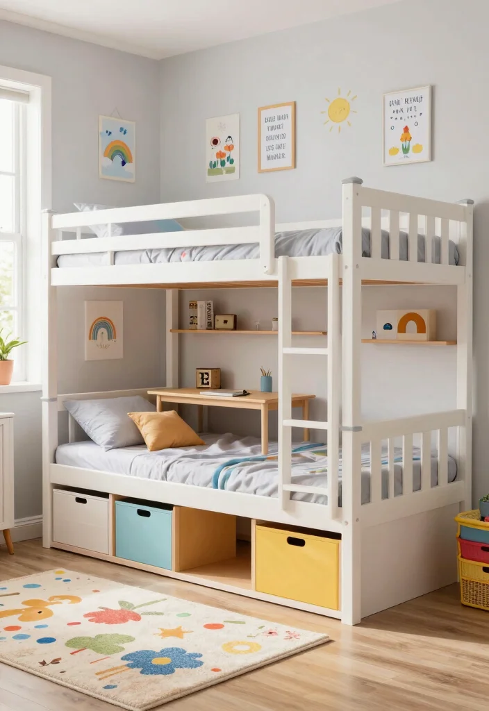17 Bunk Bed Bedroom Ideas: Smart Compact Layouts - 2. Under-Bunk Storage Solutions 1