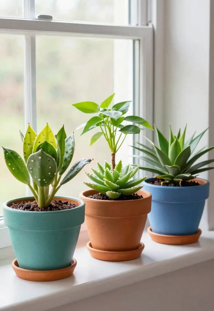 17 DIY Bedroom Decor for Teens: Creative Personal Touch - 11. Painted Plant Pots 1