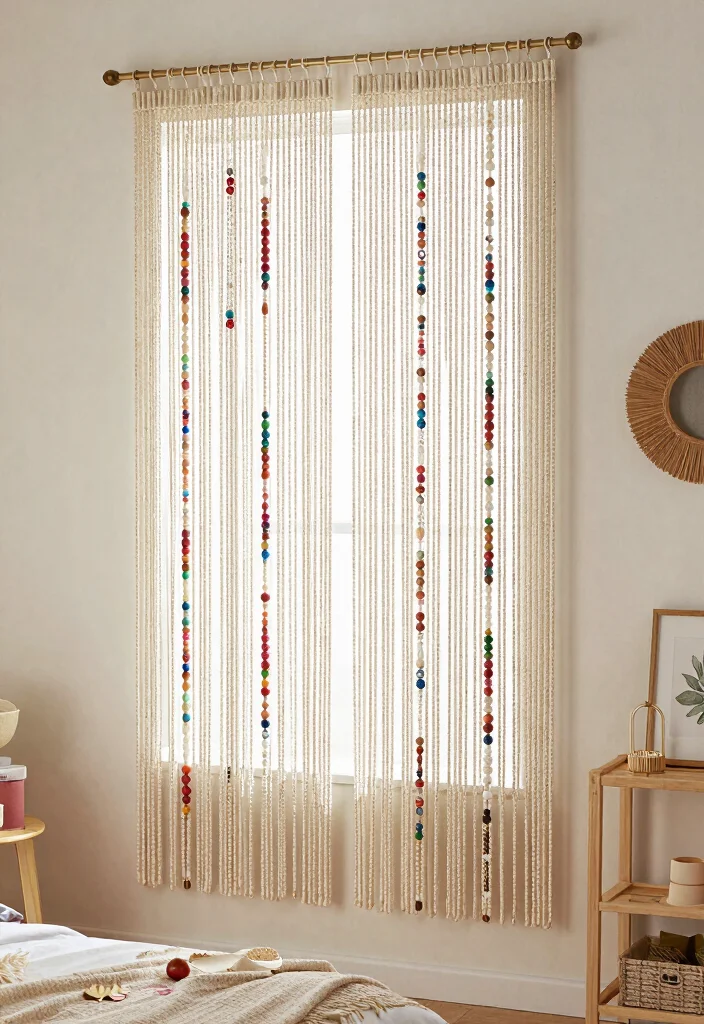 17 DIY Bedroom Decor for Teens: Creative Personal Touch - 13. DIY Beaded Curtains 1