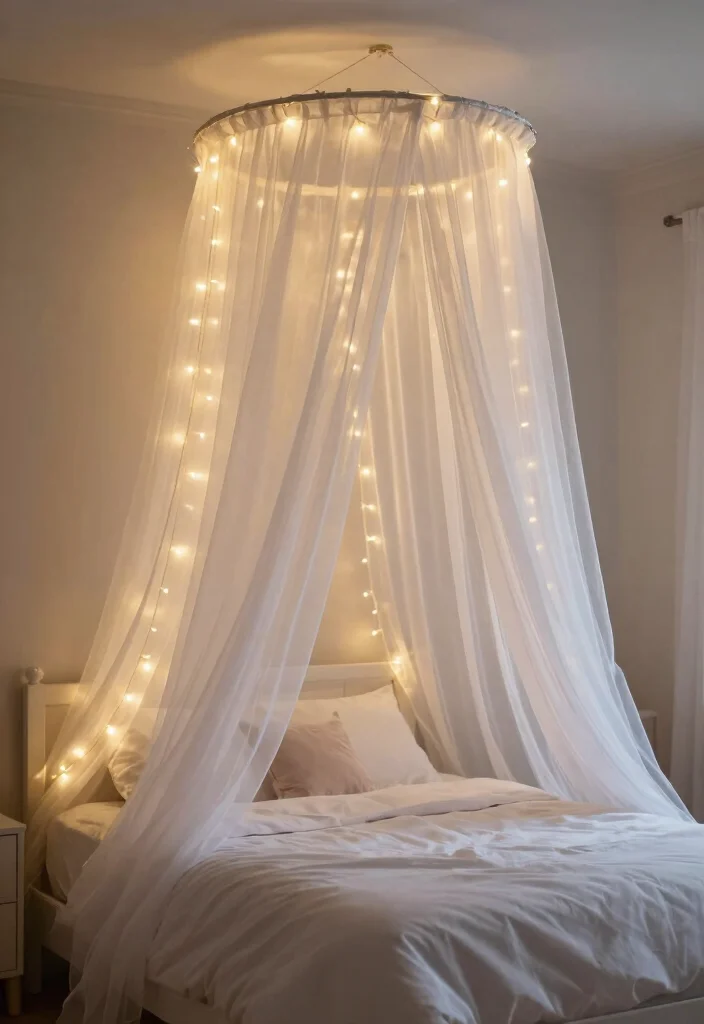 17 DIY Bedroom Decor for Teens: Creative Personal Touch - 14. Bed Canopy 1