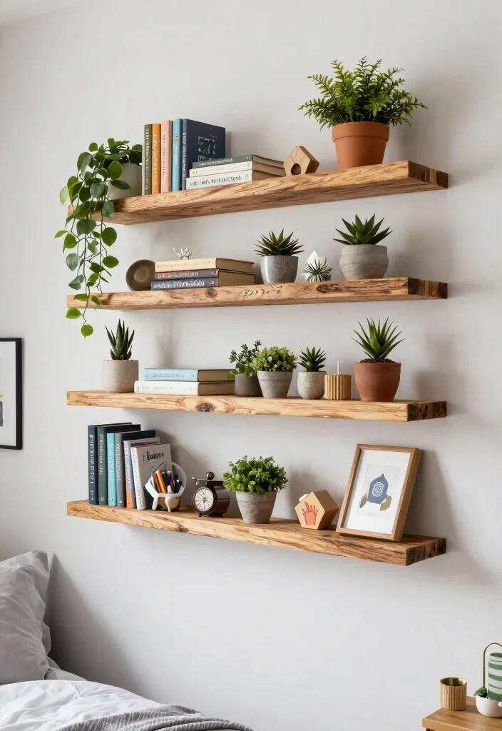 17 DIY Bedroom Decor for Teens: Creative Personal Touch - 17. DIY Wall Shelves 1