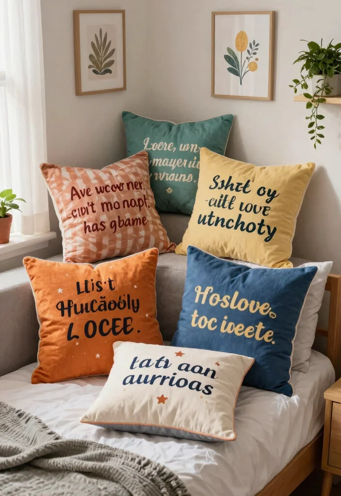 17 DIY Bedroom Decor for Teens: Creative Personal Touch - 6. Personalized Throw Pillows 1