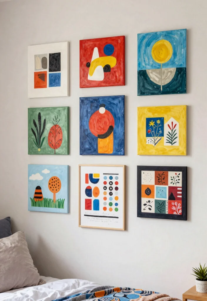 17 DIY Bedroom Decor for Teens: Creative Personal Touch - 8. Handmade Wall Art 1