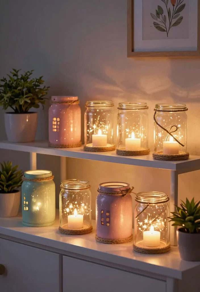 17 DIY Bedroom Decor for Teens: Creative Personal Touch - 9. Upcycled Jar Lanterns 1
