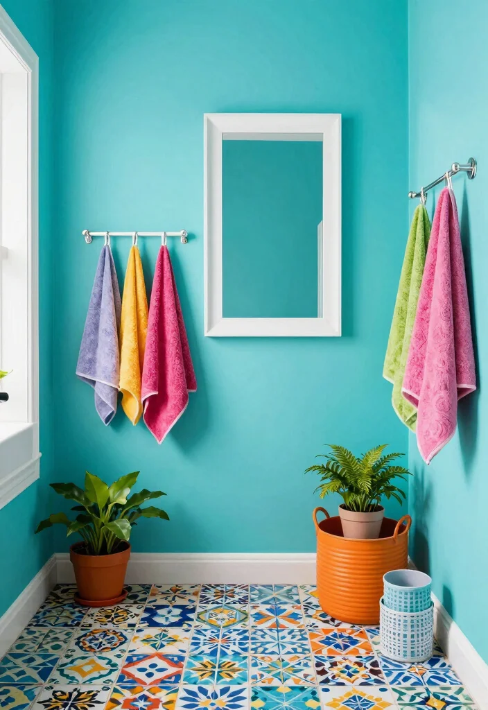 17 Dream Bathroom Ideas You Will Want To Save - 7. Colorful Accents 1