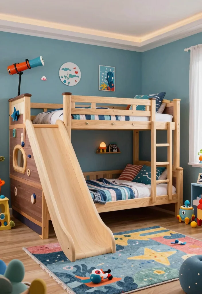 17 Kids Bedroom Bunk Beds Ideas Space Saving Fun - 1. Adventure Bunk Bed 1