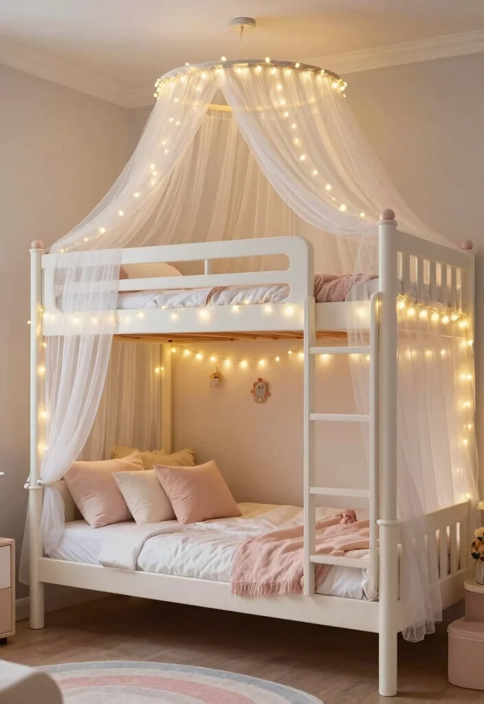 17 Kids Bedroom Bunk Beds Ideas Space Saving Fun - 10. Canopy Bunk Beds 1