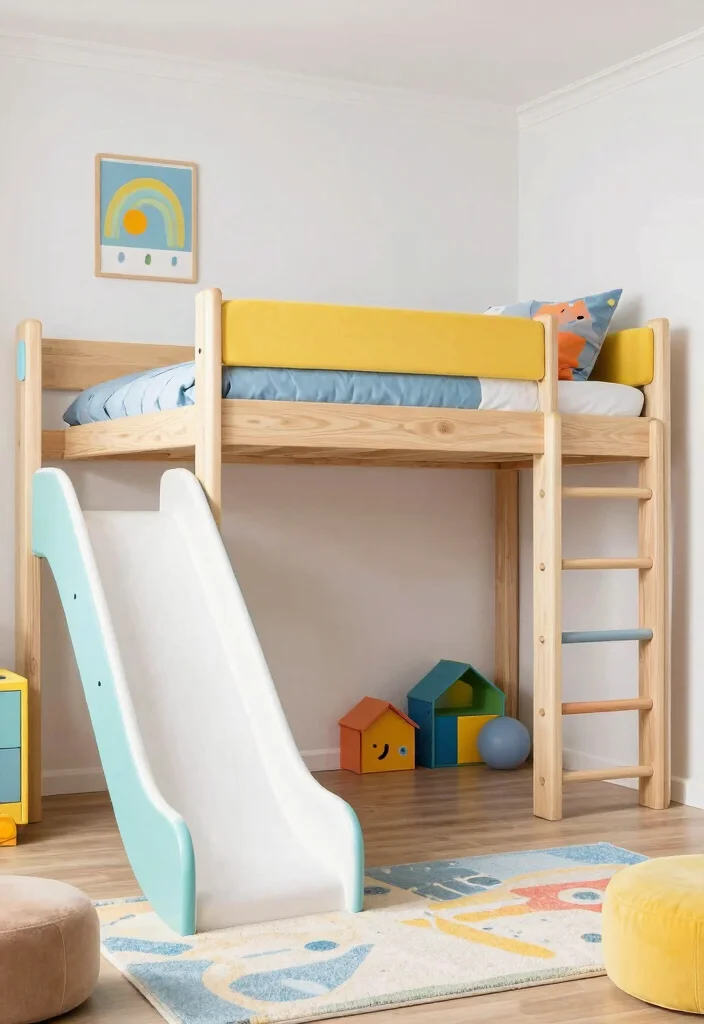 17 Kids Bedroom Bunk Beds Ideas Space Saving Fun - 17. Creative Loft Beds with Play Areas 1