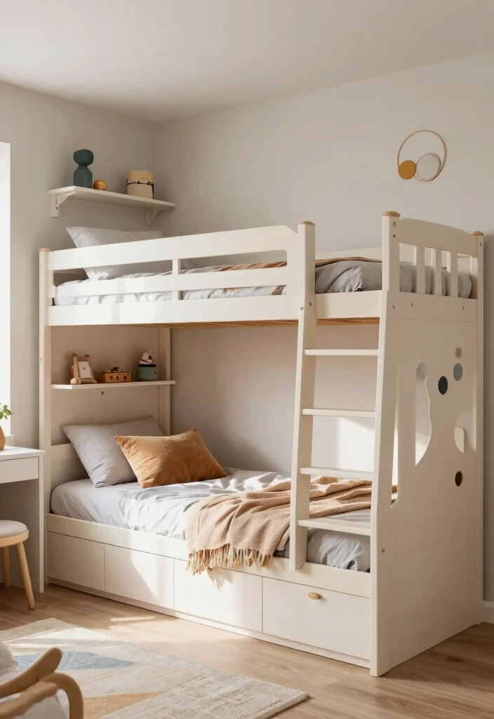 17 Kids Bedroom Bunk Beds Ideas Space Saving Fun - 9. Built-in Bunk Beds 1
