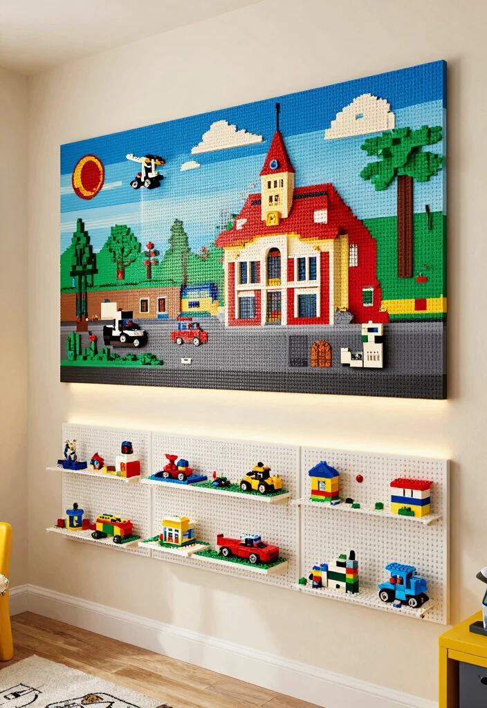 17 Lego Bedroom Ideas Boys: Fun and Creative Themes - 10. Lego Adventure Wall 1