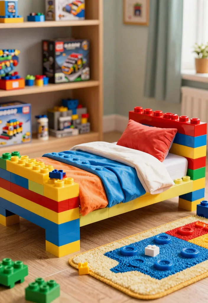17 Lego Bedroom Ideas Boys: Fun and Creative Themes - 2. Lego Bed Frame 1