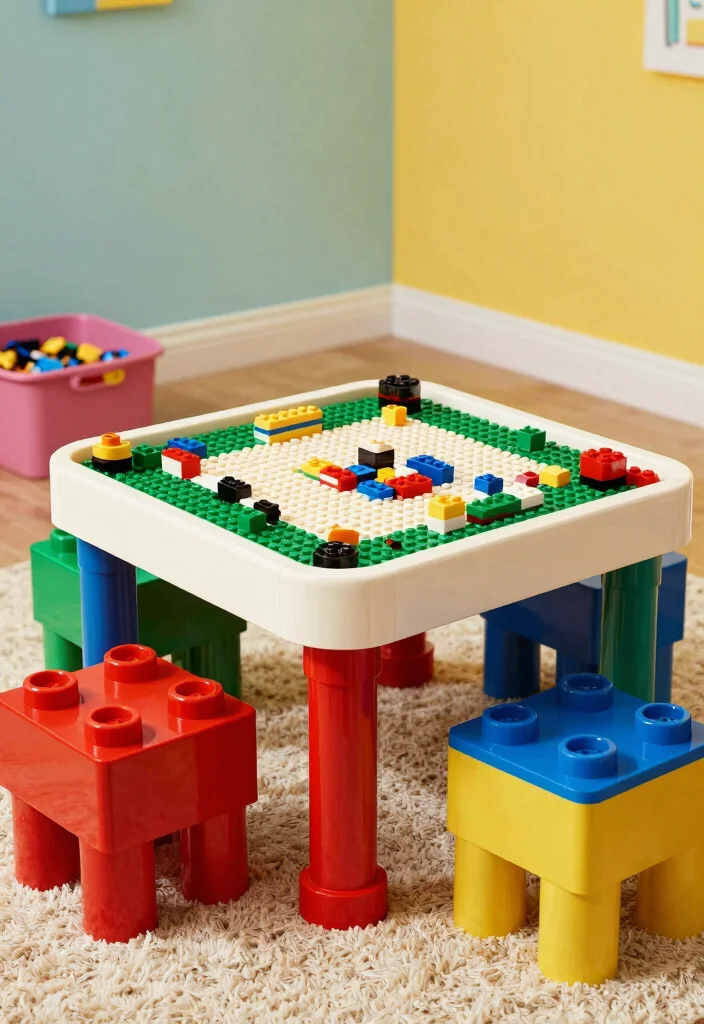 17 Lego Bedroom Ideas Boys: Fun and Creative Themes - 5. Lego Play Table 1