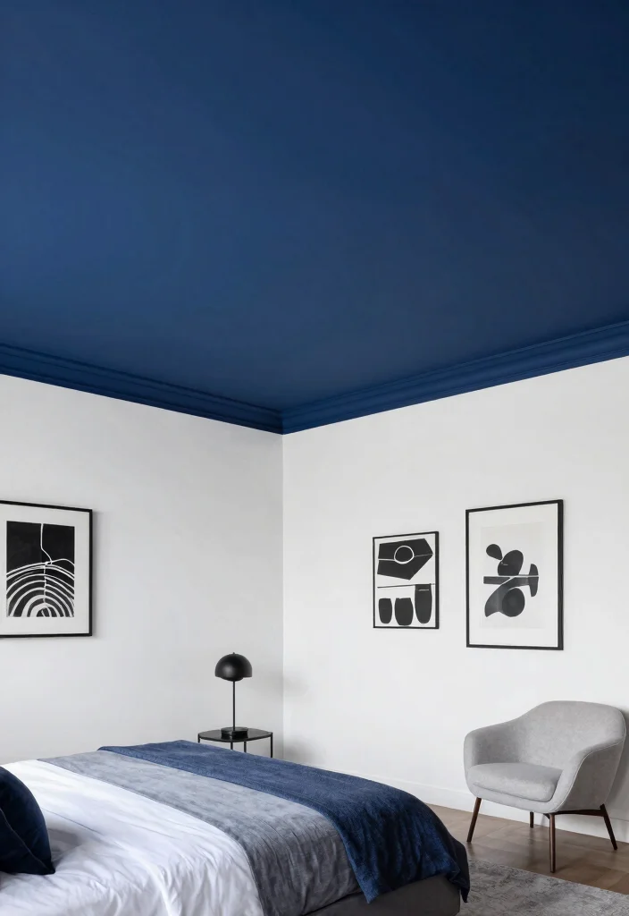 17 Painting Bedroom Wall Ideas: Fresh Stylish Updates - 13. Statement Ceilings for Unexpected Flair 1
