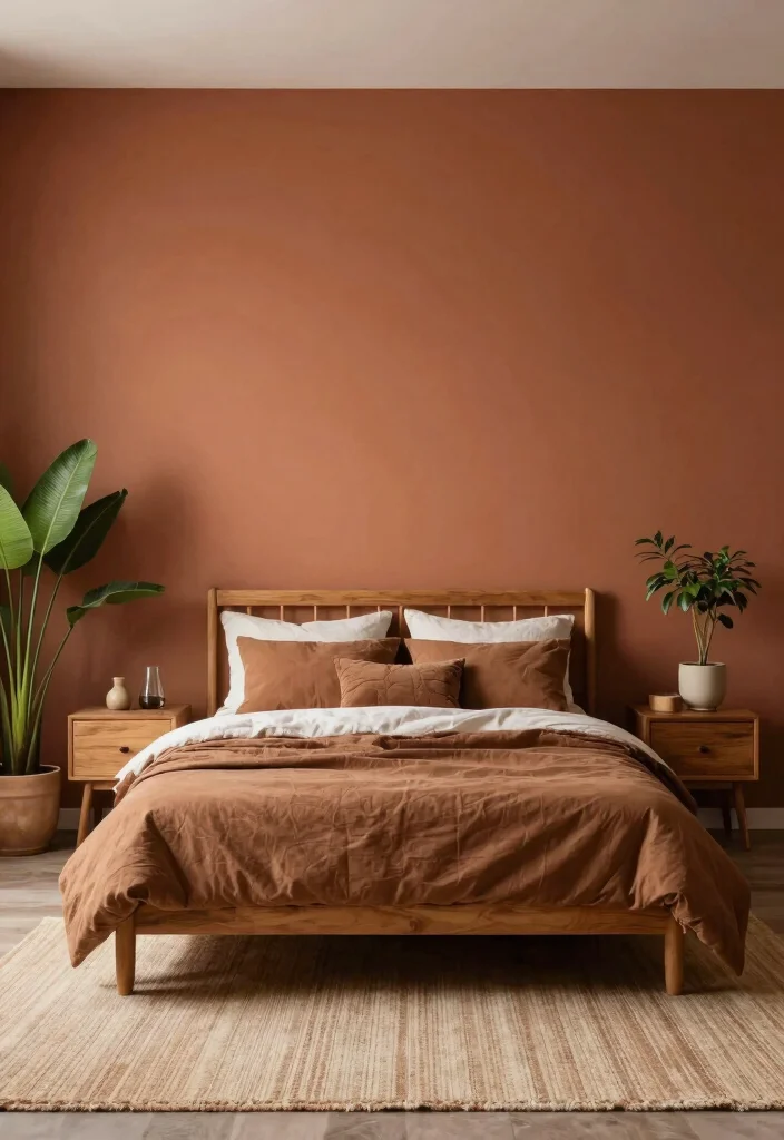 17 Painting Bedroom Wall Ideas: Fresh Stylish Updates - 14. Harnessing Nature with Earth Tones 1