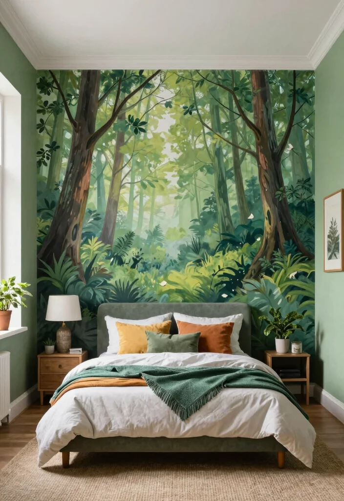 17 Painting Bedroom Wall Ideas: Fresh Stylish Updates - 15. Creative Murals for Personal Touch 1