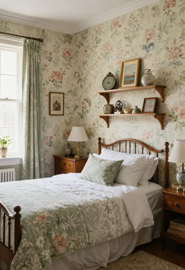 17 Painting Bedroom Wall Ideas: Fresh Stylish Updates - 17. Incorporating Vintage Finds 1