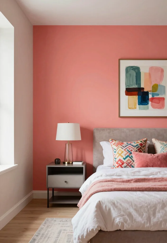 17 Painting Bedroom Wall Ideas: Fresh Stylish Updates - 3. Vibrant Accent Walls to Make a Statement 1