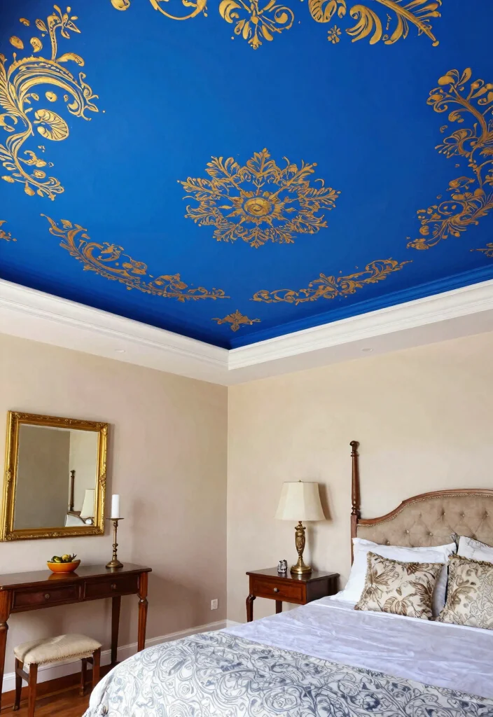 18 Bedroom Ceiling Design Modern Luxury Ideas Architectural Wow - 15. Colorful Painted Ceilings 1