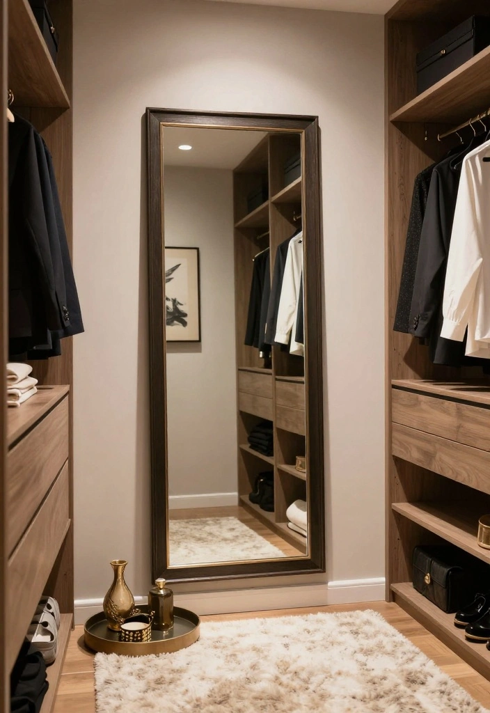 18 Bedroom Walk In Closet Ideas: Stylish Functional Storage - 10. Decorative Accents 1
