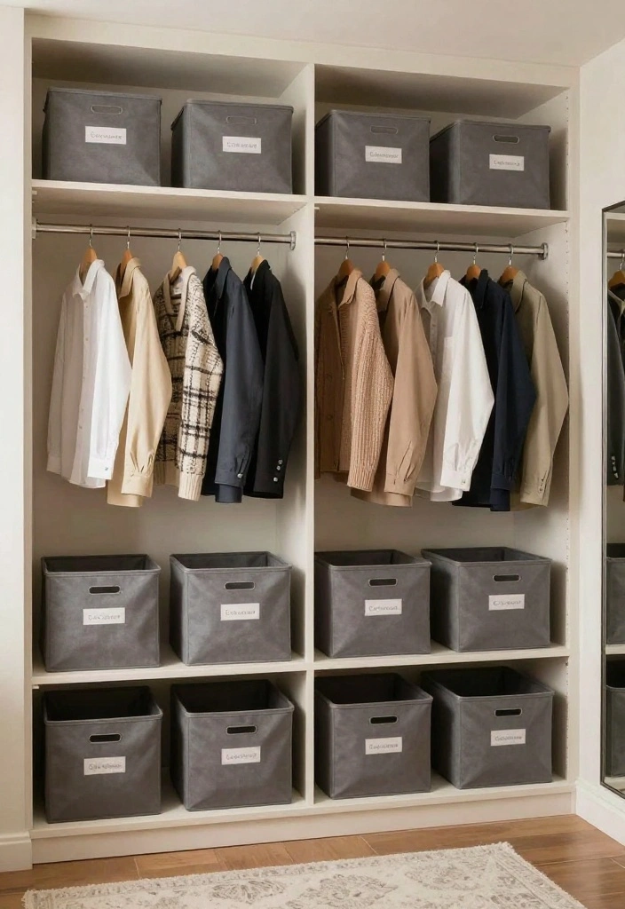 18 Bedroom Walk In Closet Ideas: Stylish Functional Storage - 11. Seasonal Rotation 1