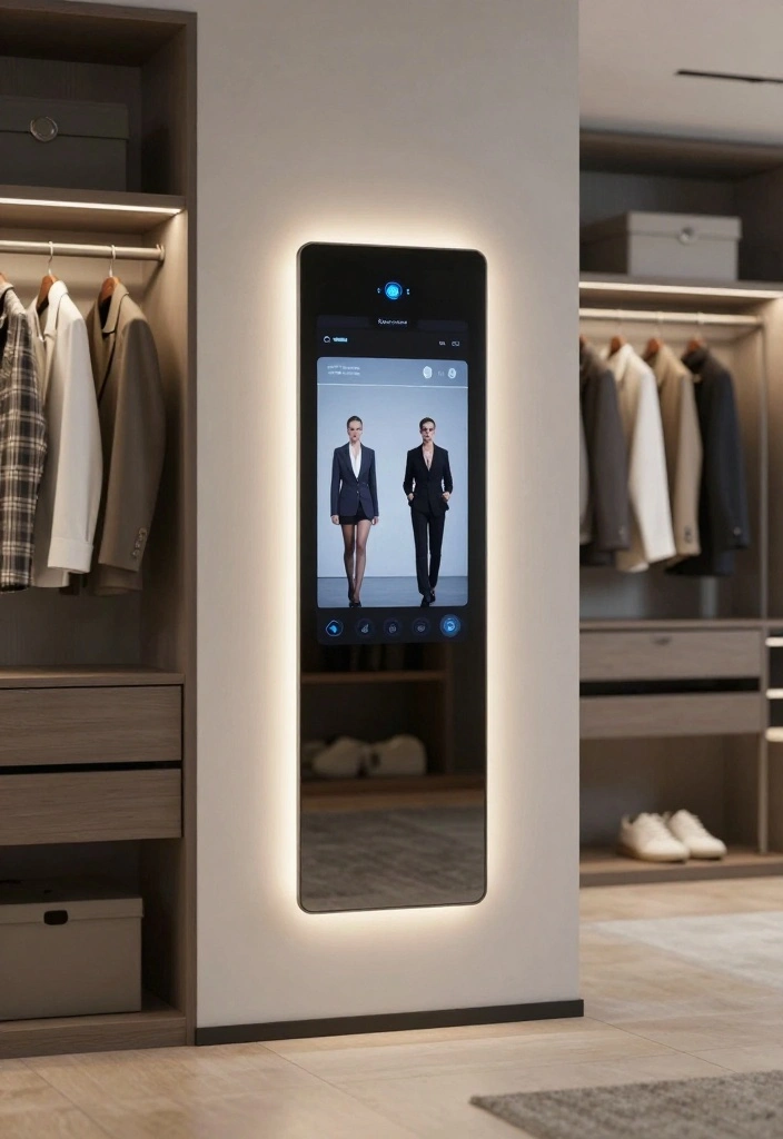 18 Bedroom Walk In Closet Ideas: Stylish Functional Storage - 12. Smart Technology 1