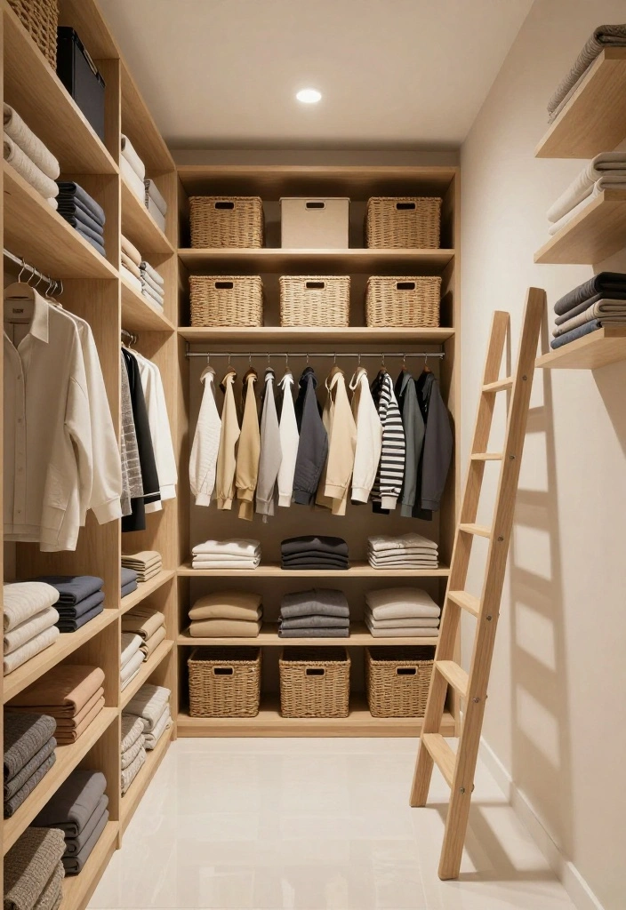18 Bedroom Walk In Closet Ideas: Stylish Functional Storage - 2. Vertical Storage Solutions 1