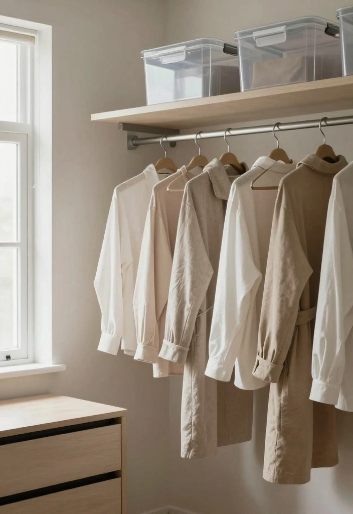 18 Bedroom Walk In Closet Ideas: Stylish Functional Storage - 9. Minimalist Aesthetics 1