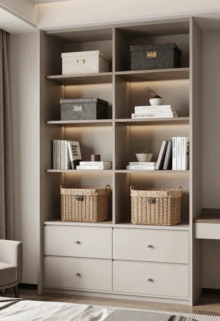 18 Luxury Bedroom Interior Design Ideas: Elegant High-End Living for Small Spaces - 9. Smart Storage Solutions 1