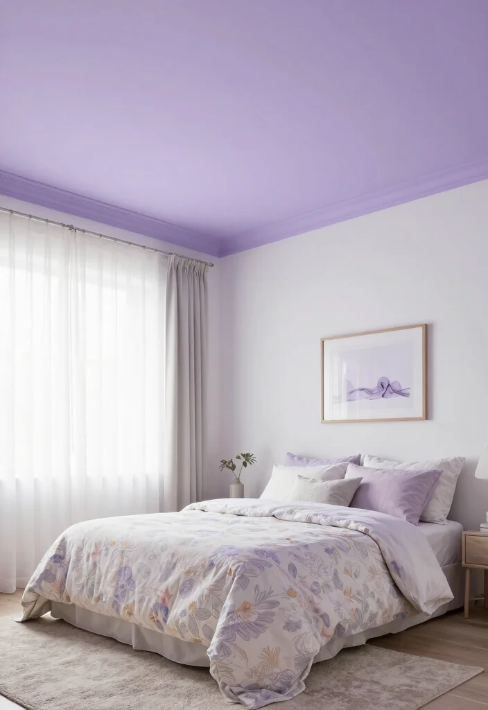 18 Painted Ceiling Ideas Bedroom: Bold Modern Finish - 16. Soft Pastel Palette 1