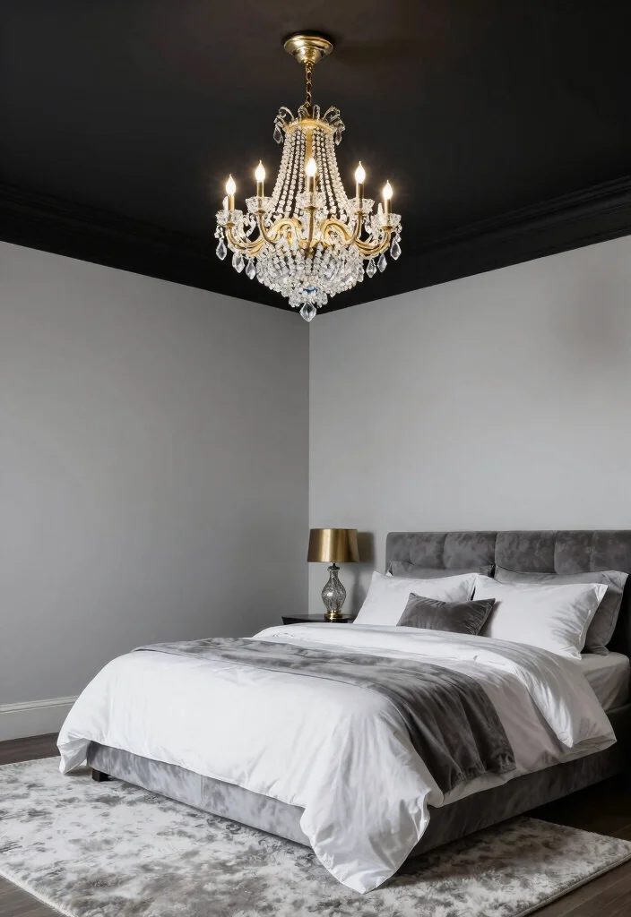 18 Painted Ceiling Ideas Bedroom: Bold Modern Finish - 18. Dramatic Black 1