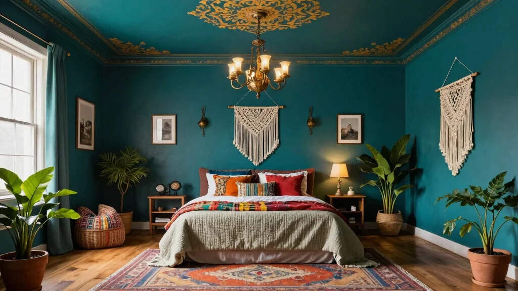 18 Painted Ceiling Ideas Bedroom: Bold Modern Finish