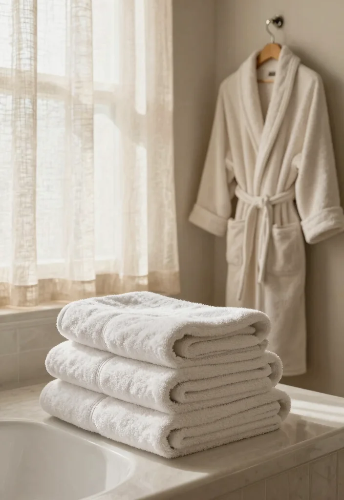 18 Spa Bathroom Ideas For A Luxurious Master Retreat - 14. Warm Textiles 1