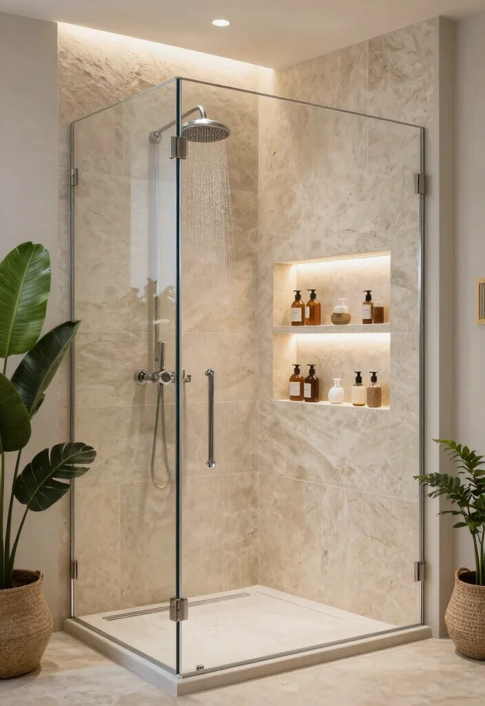 18 Spa Bathroom Ideas For A Luxurious Master Retreat - 2. Rainfall Showerhead 1