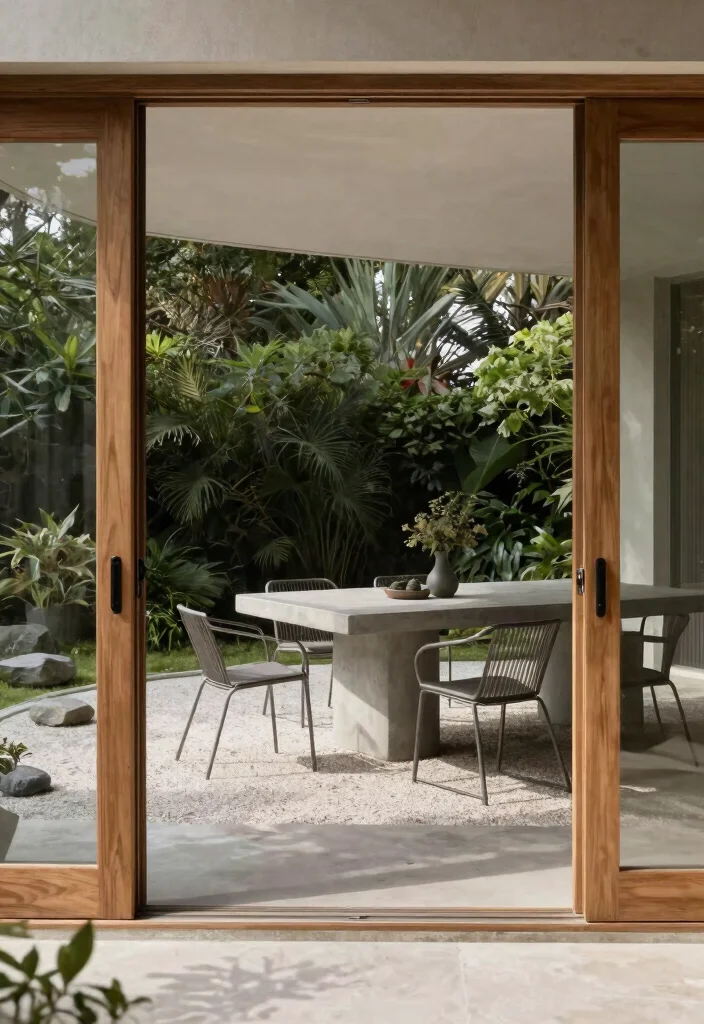 12 Bifold Doors Onto Patio Ideas That Bring the Outdoors In - 4. Minimalist Patio Retreat 1