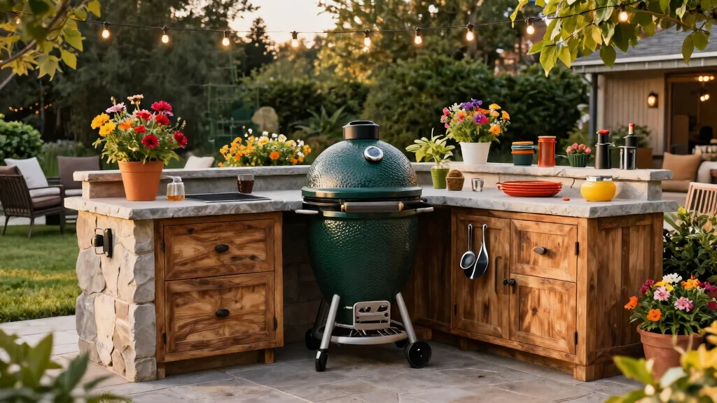 12 Big Green Egg Outdoor Kitchen Ideas That Protect Your Grill