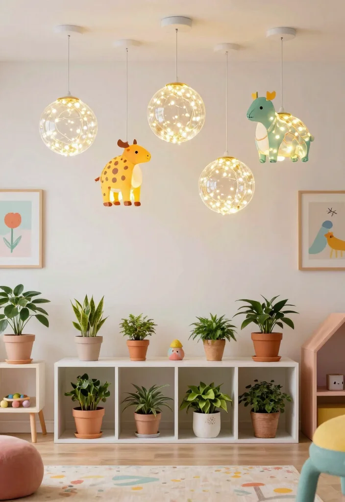 12 Ceiling Hanging Light Concepts That Convert From Existing Fixtures - 11. Fun and Whimsical Lighting for Playful Spaces 1