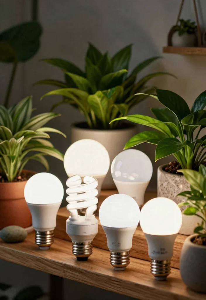 12 Ceiling Hanging Light Concepts That Convert From Existing Fixtures - 4. Using Energy-Efficient Bulbs for Sustainable Growth 1