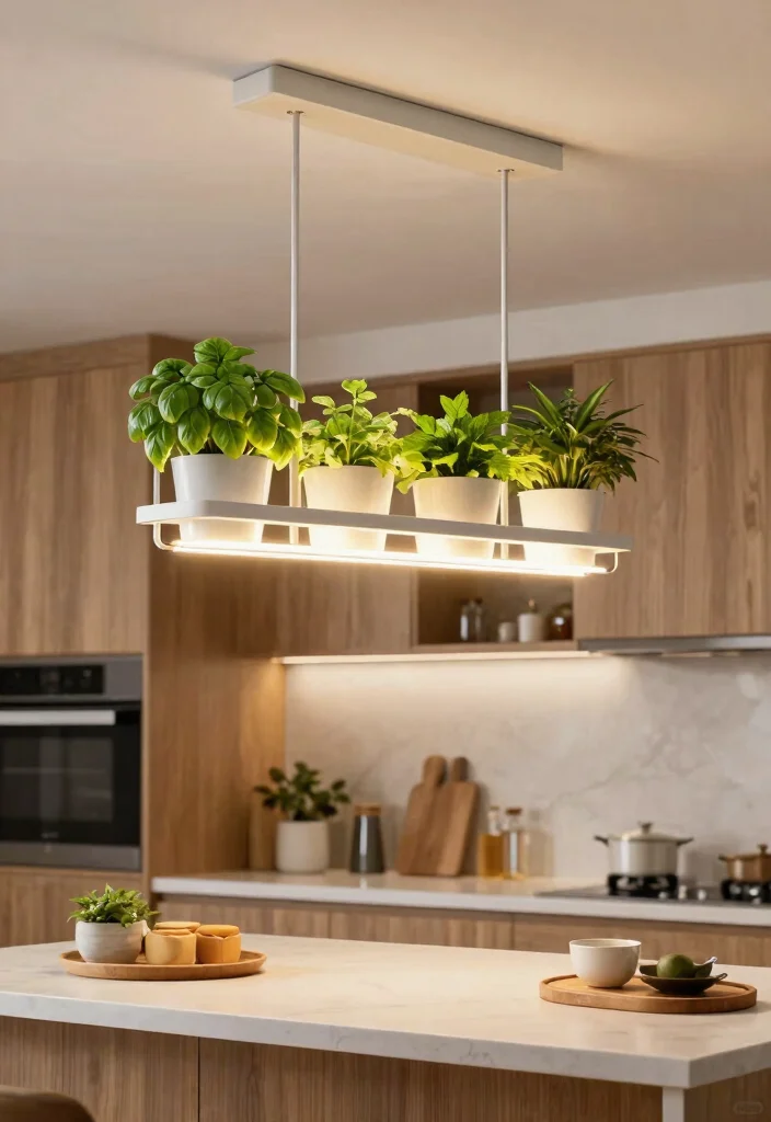 12 Ceiling Hanging Light Concepts That Convert From Existing Fixtures - 6. Multi-Function Fixtures Combining Light and Planters 1