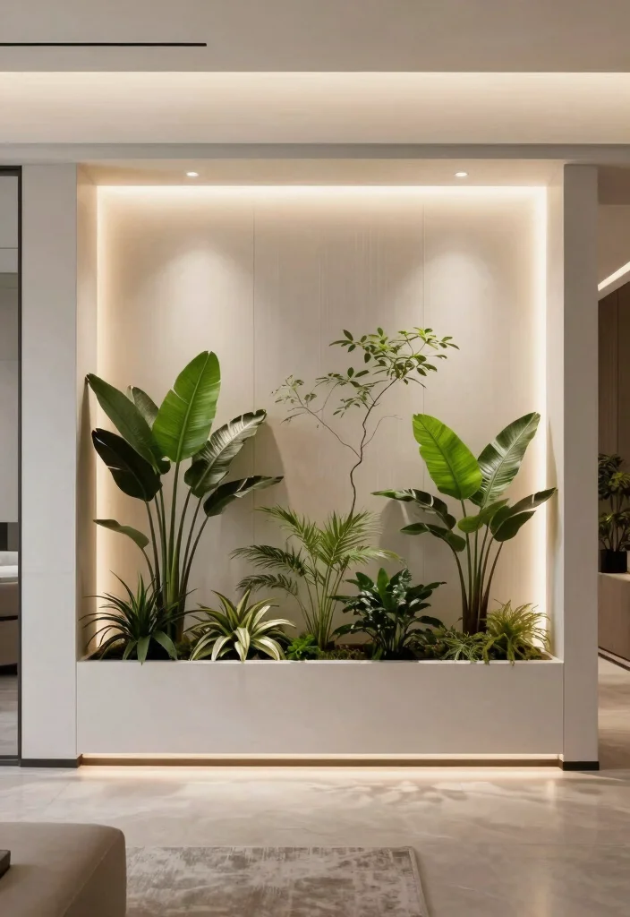 12 Ceiling Hanging Light Concepts That Convert From Existing Fixtures - 9. Layered Lighting Techniques for Concealed Planters 1