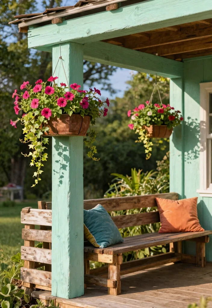 12 Front Porch Post Concepts That Boost Curb Appeal on a Budget - 1. Rustic Wood Pallet Posts 1