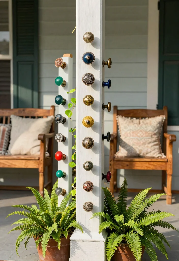 12 Front Porch Post Concepts That Boost Curb Appeal on a Budget - 6. Vintage Door Knobs and Hardware 1