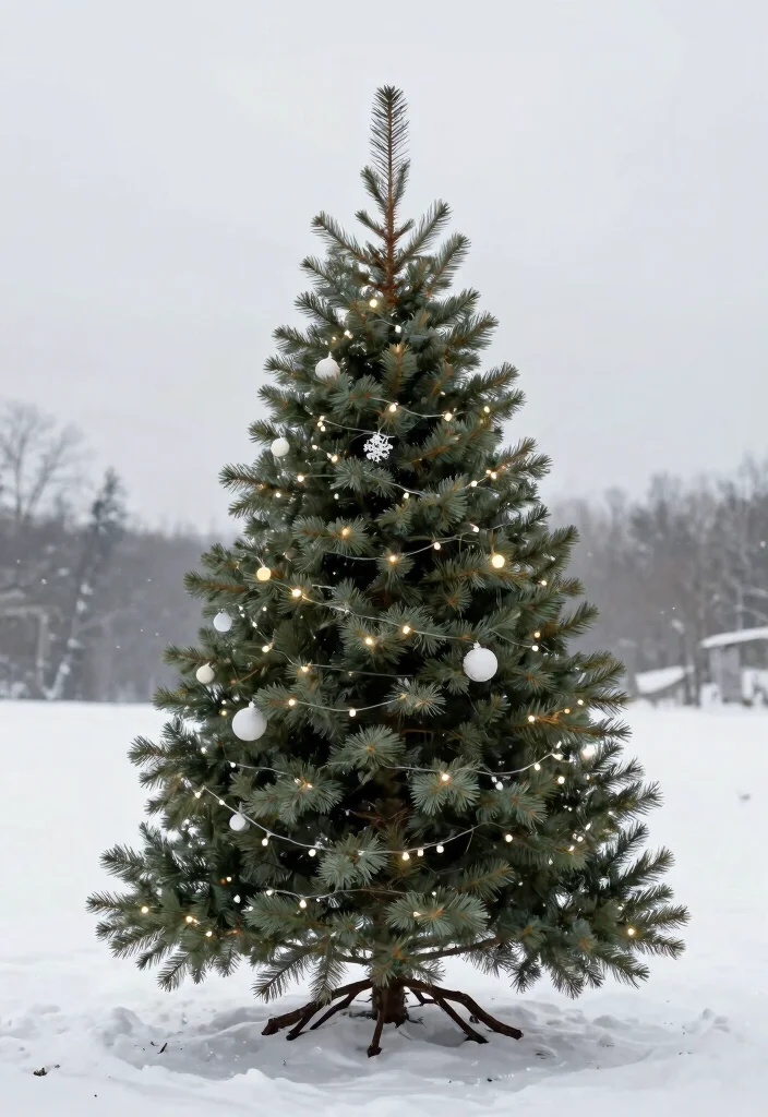 12 Outdoor Christmas Tree Ideas That Stay Lit Through Winter Storms - 11. Minimalist Outdoor Christmas Tree 1